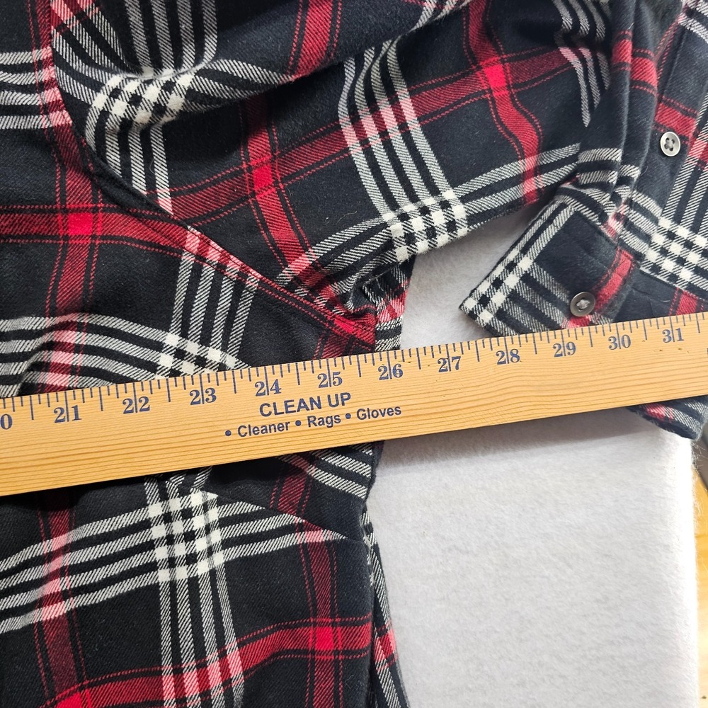 Chaps Red Black and White Plaid Button-Down Shirt - Picture 4 of 8